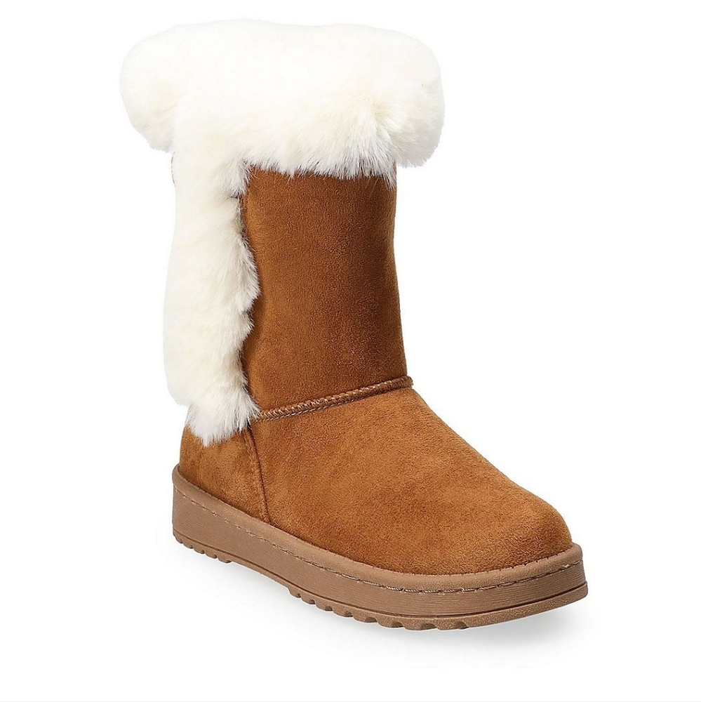 Kohl's brand SO Abigail Women's faux fur lined Winter boot EUC